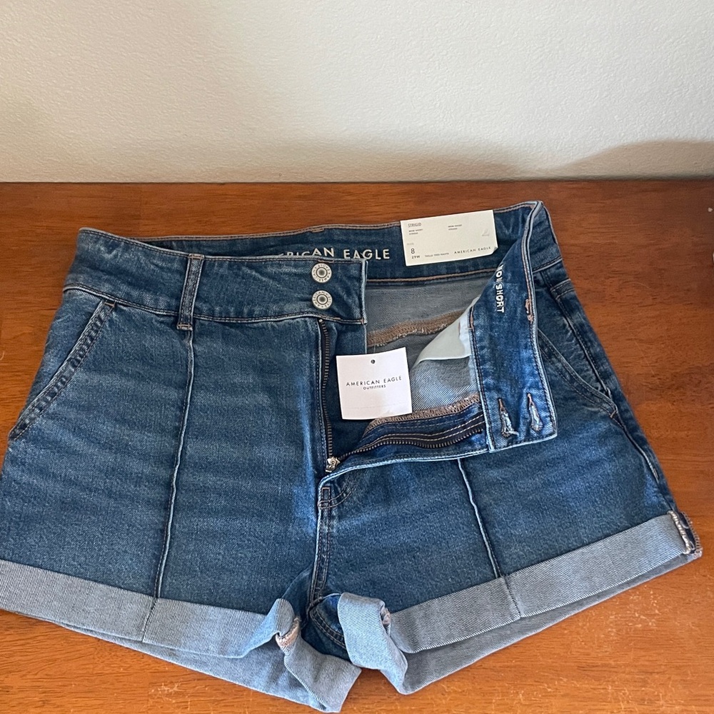 American Eagle Outfitters Women's Rolled Hem Jean Shorts